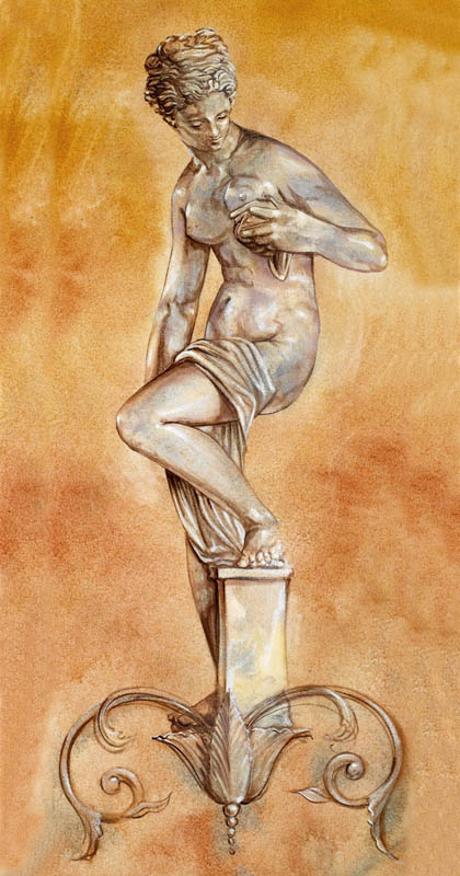 Affresco Musa in Meditazione